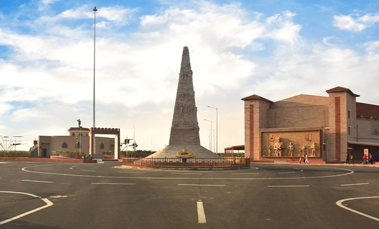 Panoramic view of Nadabet Seema Darshan at the Indo-Pak Border in Gujarat